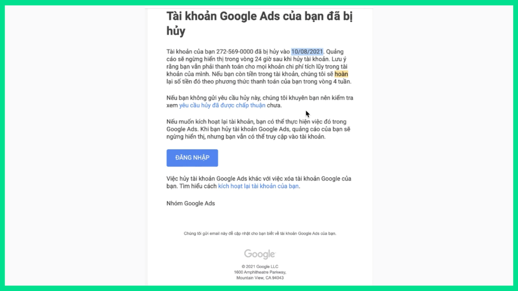 Yêu cầu hoàn tiền Google Ads: Điều kiện và quy trình đúng quy định hoàn tiền nhanh chóng 7 yeu cau hoan tien google ads 7