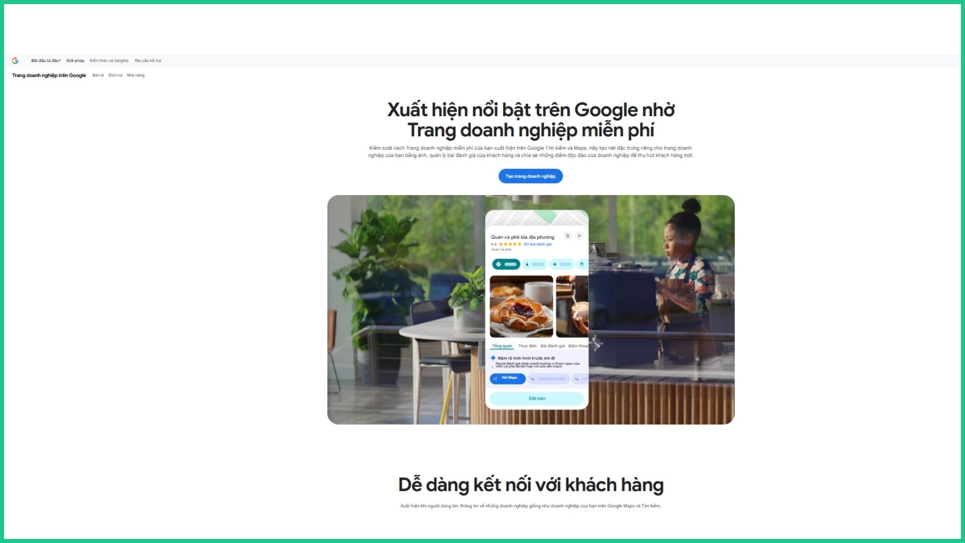 Google Business Profile giúp doanh nghiệp hiển thị chuyên nghiệp trên Google Tìm kiếm và Google Maps để thu hút khách hàng địa phương